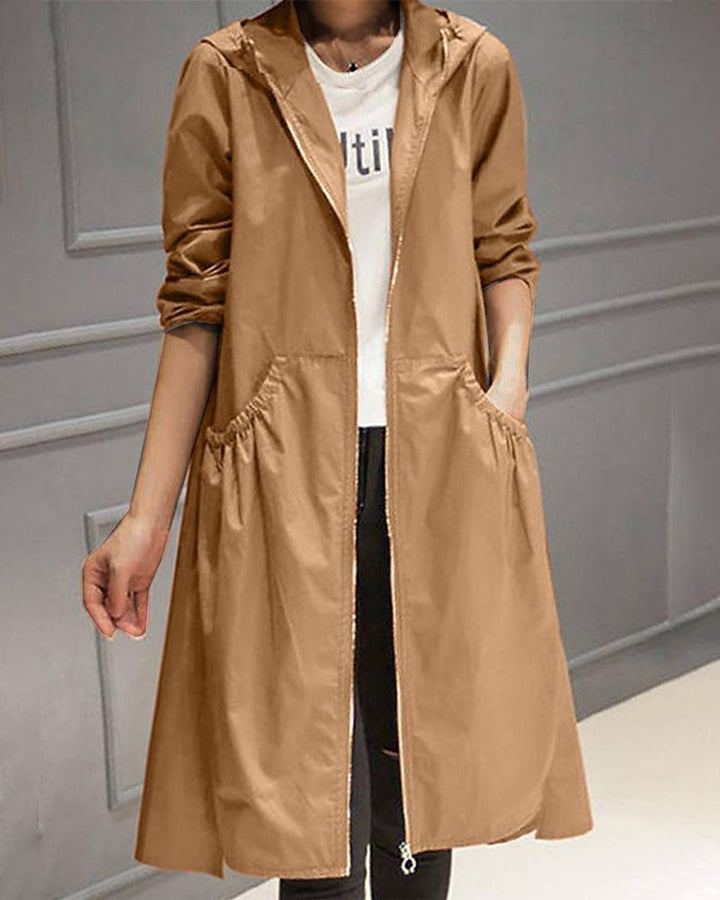 Charlotte | Women's Longline Hooded Anorak with Drawcord Waist