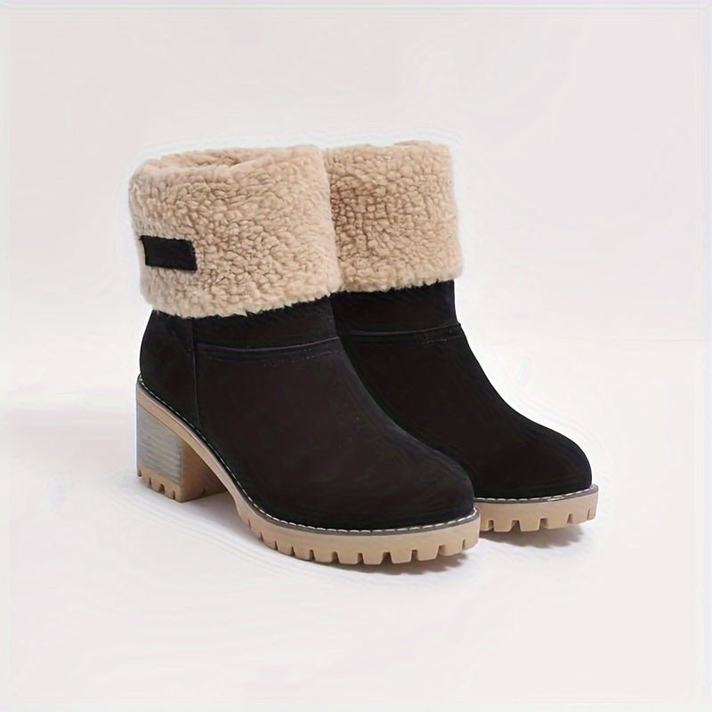 Leocadie | Women's Mid-Calf Boots with Fold-Over Cuff