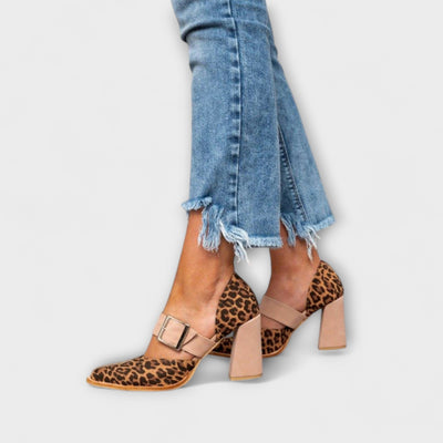 Erewyn | Leopard Print Heeled Sandals