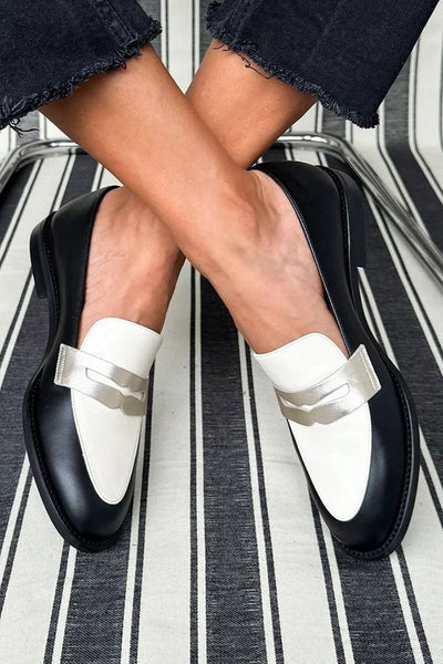 Monochrome Classic Loafers | Footwear