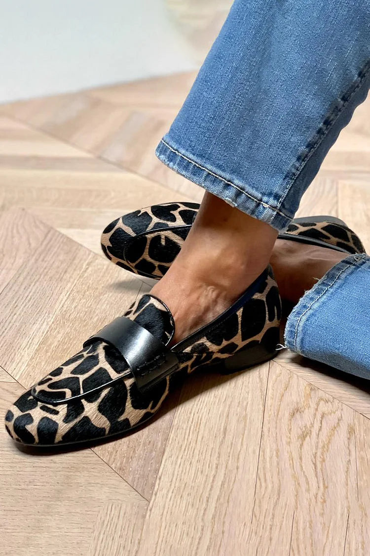 Isabella | Animal Print Loafer with Elegant Detail