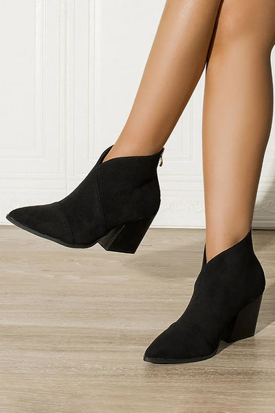 Sophia | Pointed Ankle Boot with Suede Effect