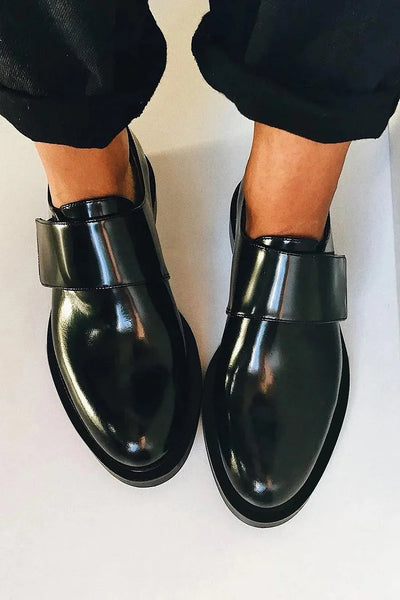 Sophia | Polished Strap Loafers