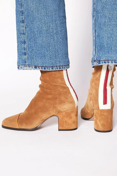 Sophia | Suede Zip-Up Ankle Boots