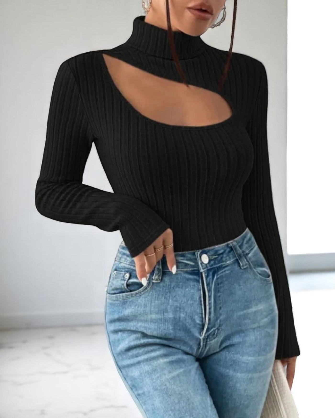 Fashionable Ribbed Knit Bodysuit | Bodysuit