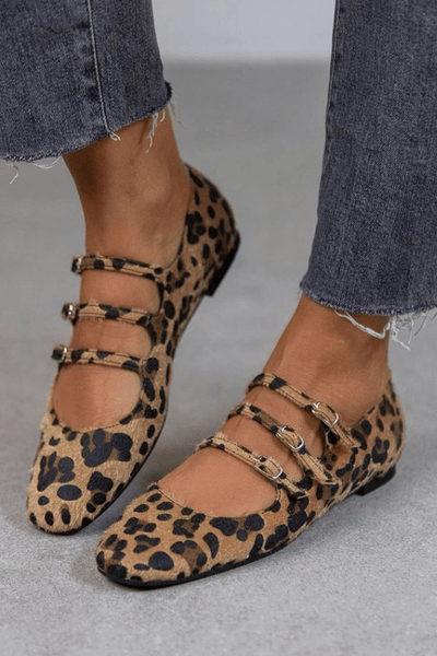 Leopard Buckle Flats | Flats