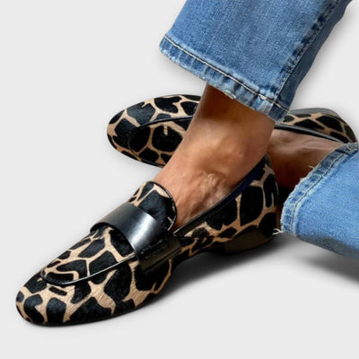 Erewyn | Leopard Print Suede Loafers