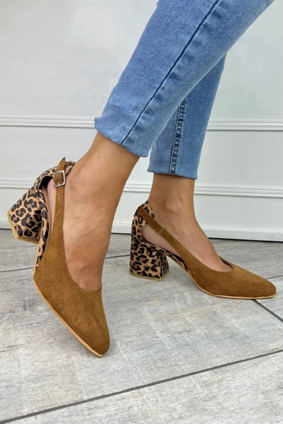 Sophia | Leopard Print Heel Slingbacks