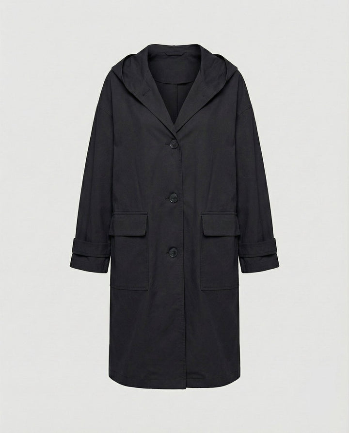 Valerie | Women's Oversized Hooded Coat with Button Front