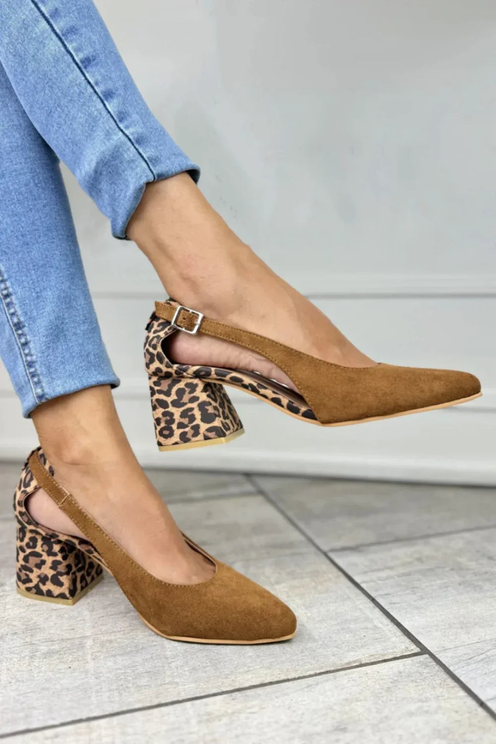 Sophia | Leopard Print Heel Slingbacks