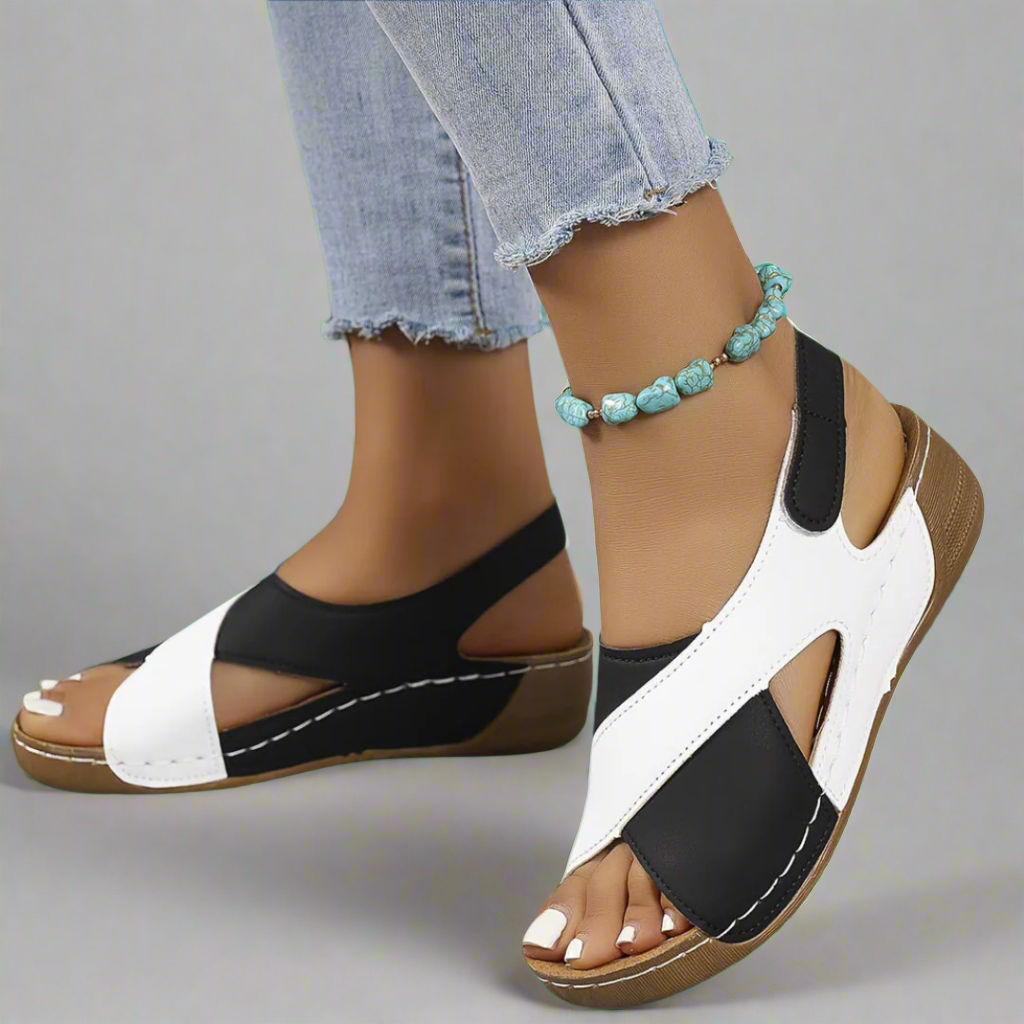 Sophia | Colorblock Slingback Sandals