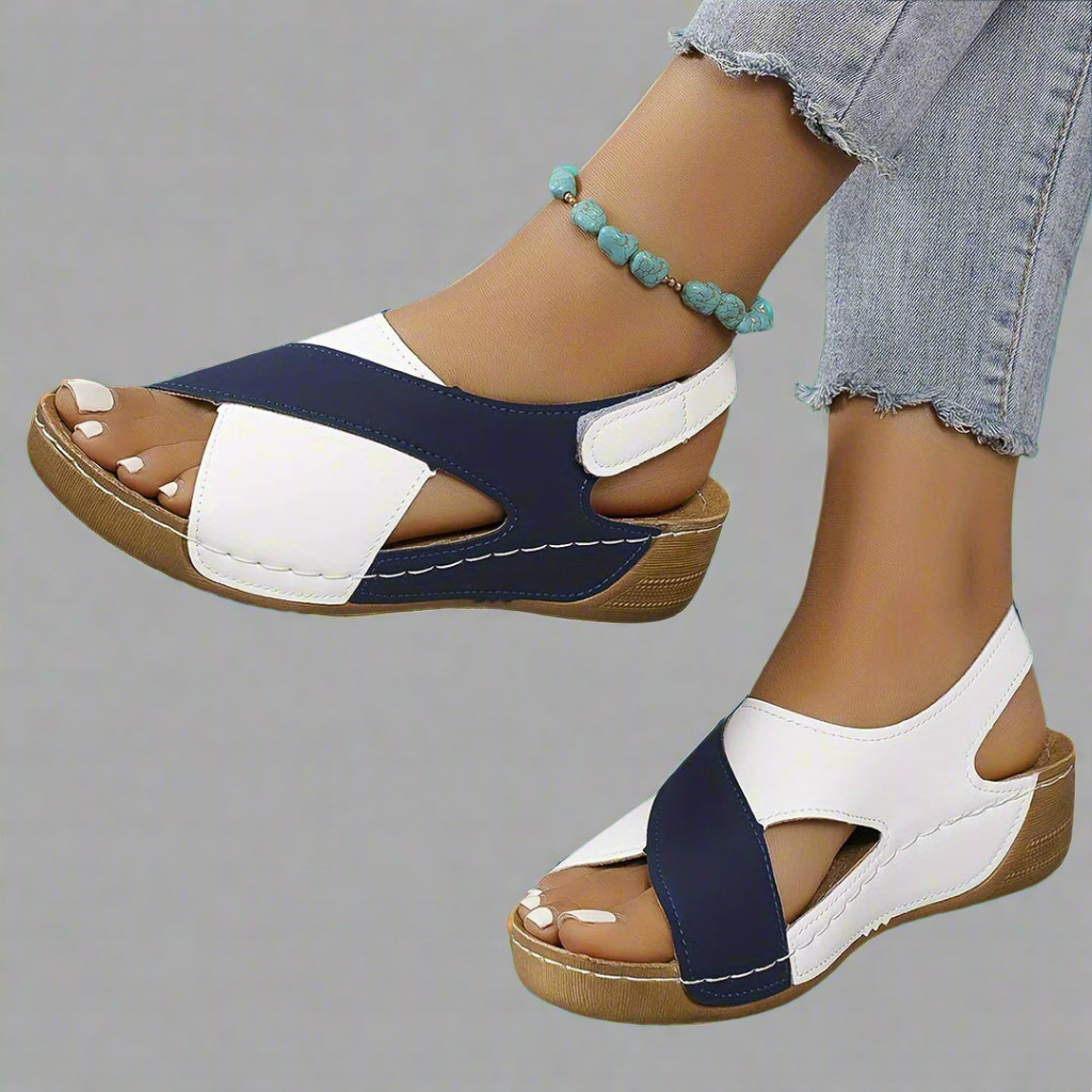 Sophia | Colorblock Slingback Sandals