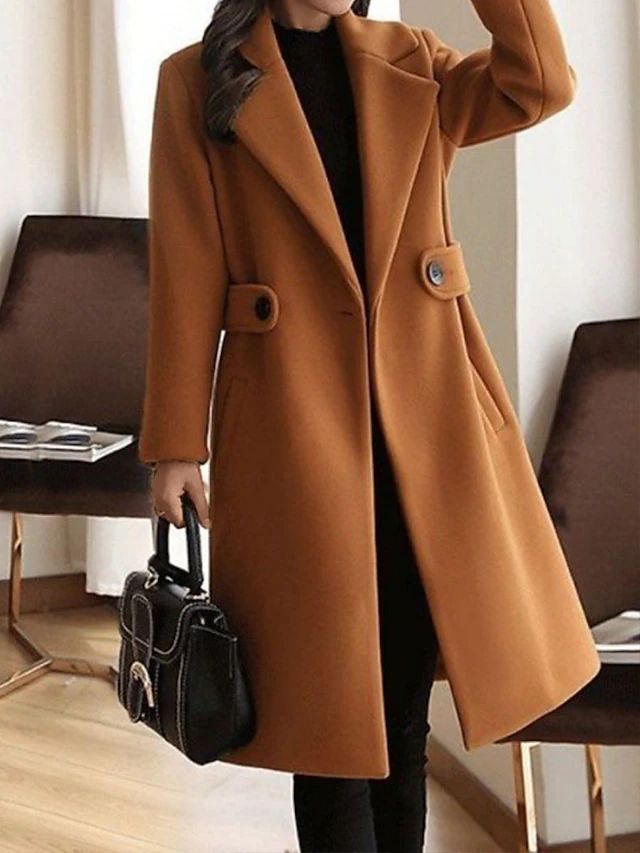 Severine | Women's Longline Wrap Coat with Oversized Buttons