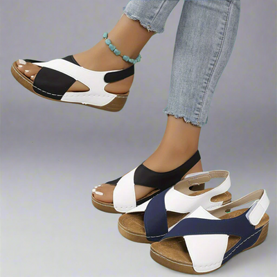 Sophia | Colorblock Slingback Sandals