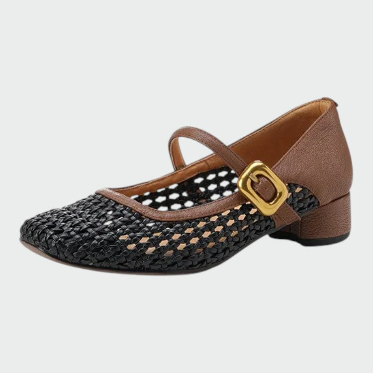 Olivia | Woven Buckle Mary Jane Shoes