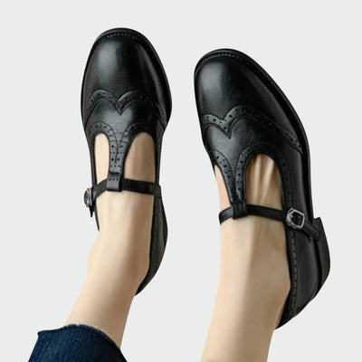Olivia | Elegant Leather Mary Jane Shoes