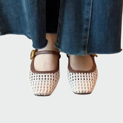 Olivia | Woven Buckle Mary Jane Shoes