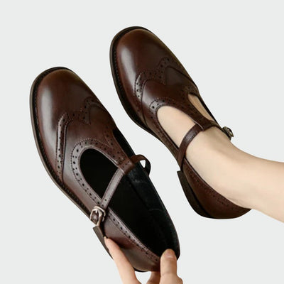 Olivia | Elegant Leather Mary Jane Shoes