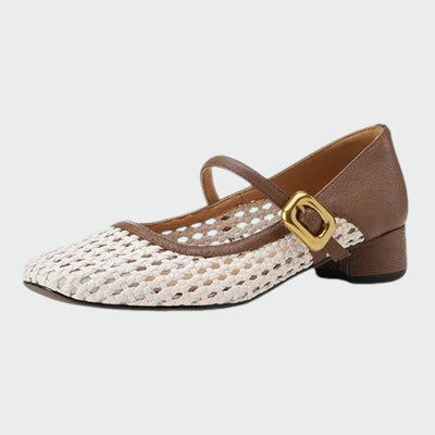 Olivia | Woven Buckle Mary Jane Shoes