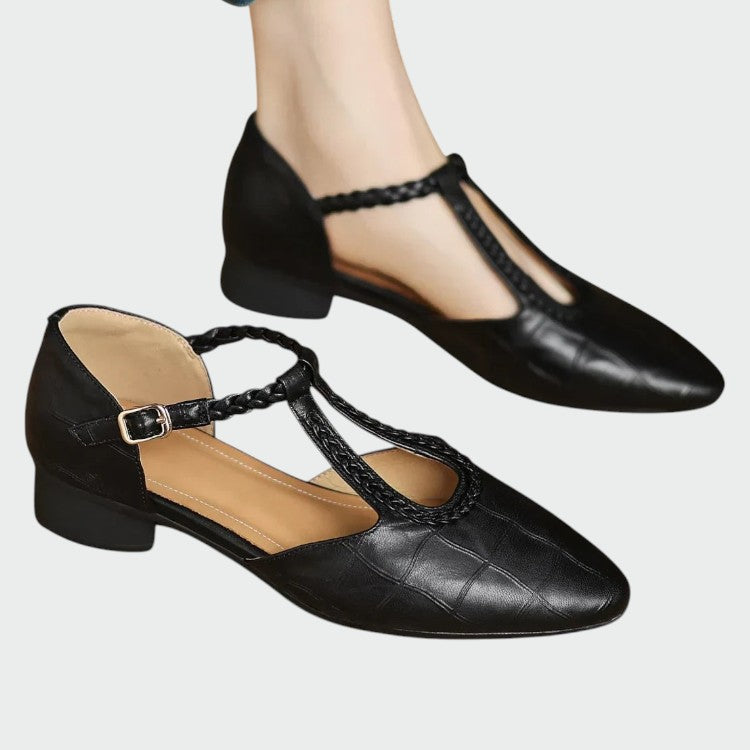 Olivia | Pointed T-Bar Mary Jane Shoes