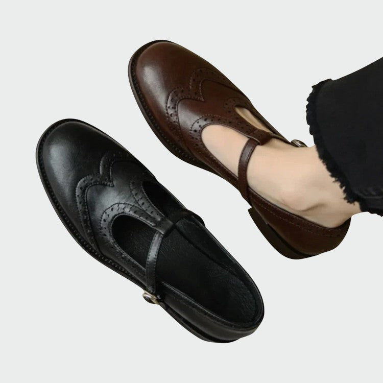 Olivia | Elegant Leather Mary Jane Shoes