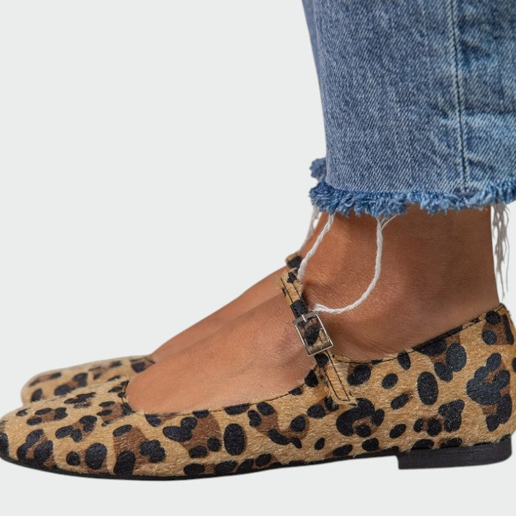 Olivia | Leopard Print Mary Jane Shoes