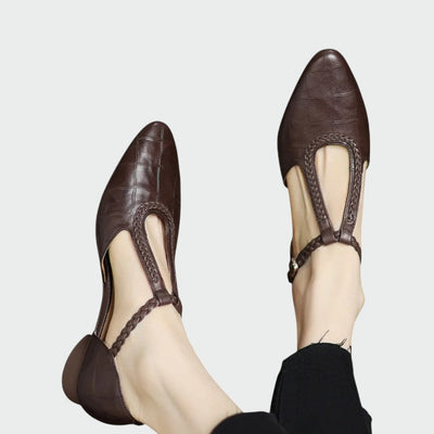 Olivia | Pointed T-Bar Mary Jane Shoes