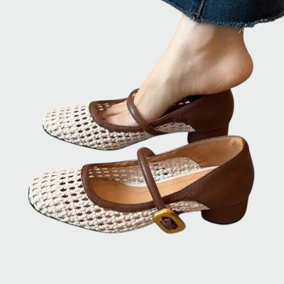 Olivia | Woven Buckle Mary Jane Shoes