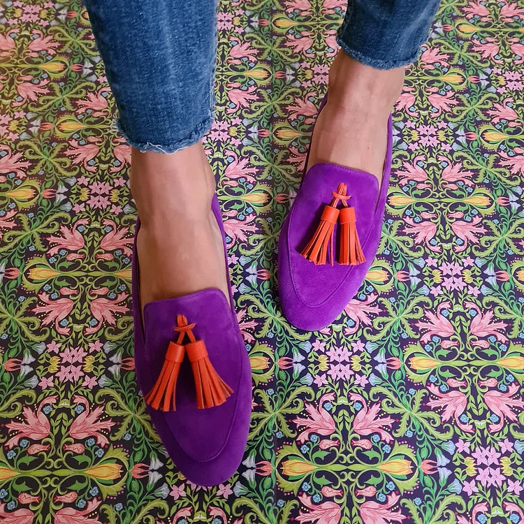 Sophia | Purple Loafers with Tassels