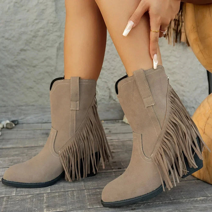 Firmine | Women's Fringed Western Ankle Boots