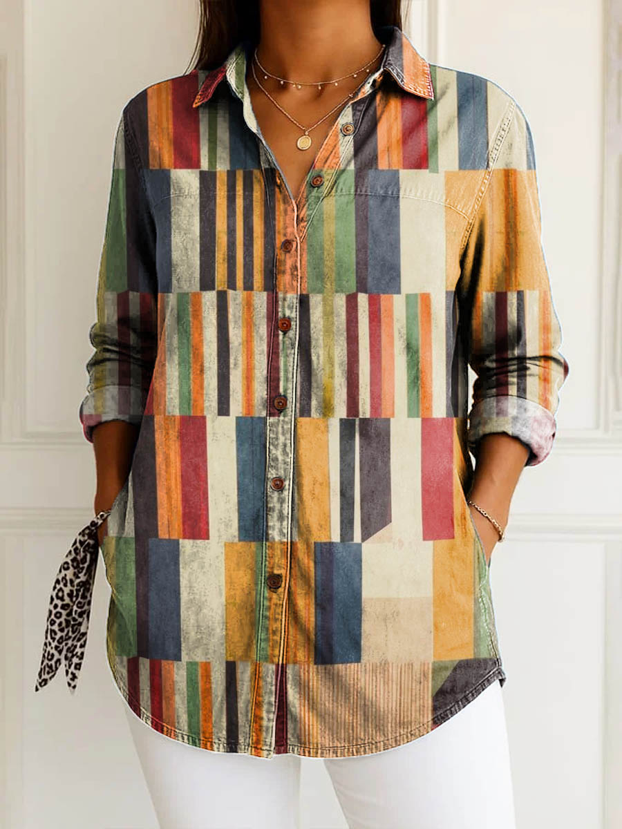 Freja | Retro Lines Shirt