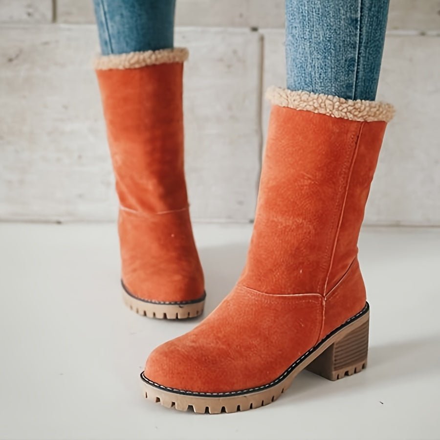 Leocadie | Women's Mid-Calf Boots with Fold-Over Cuff