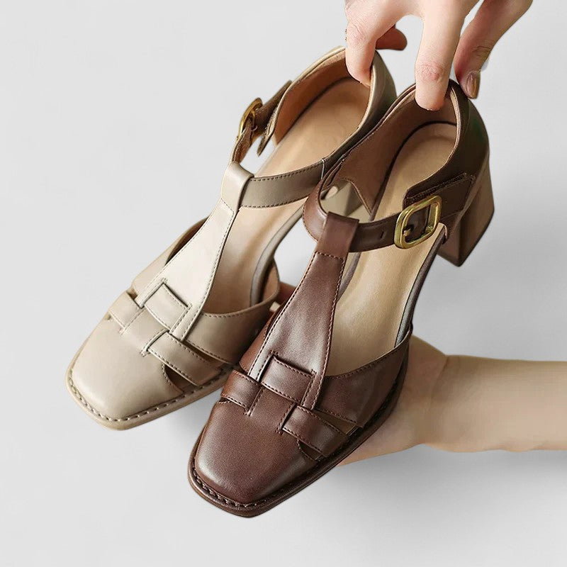 Scarlett | Orthopaedic T-Strap Block Heels