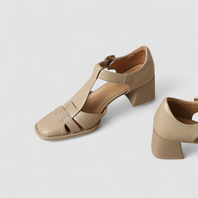 Scarlett | Orthopaedic T-Strap Block Heels