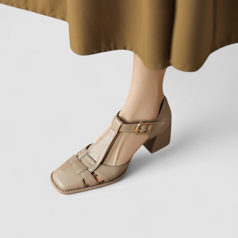 Scarlett | Orthopaedic T-Strap Block Heels