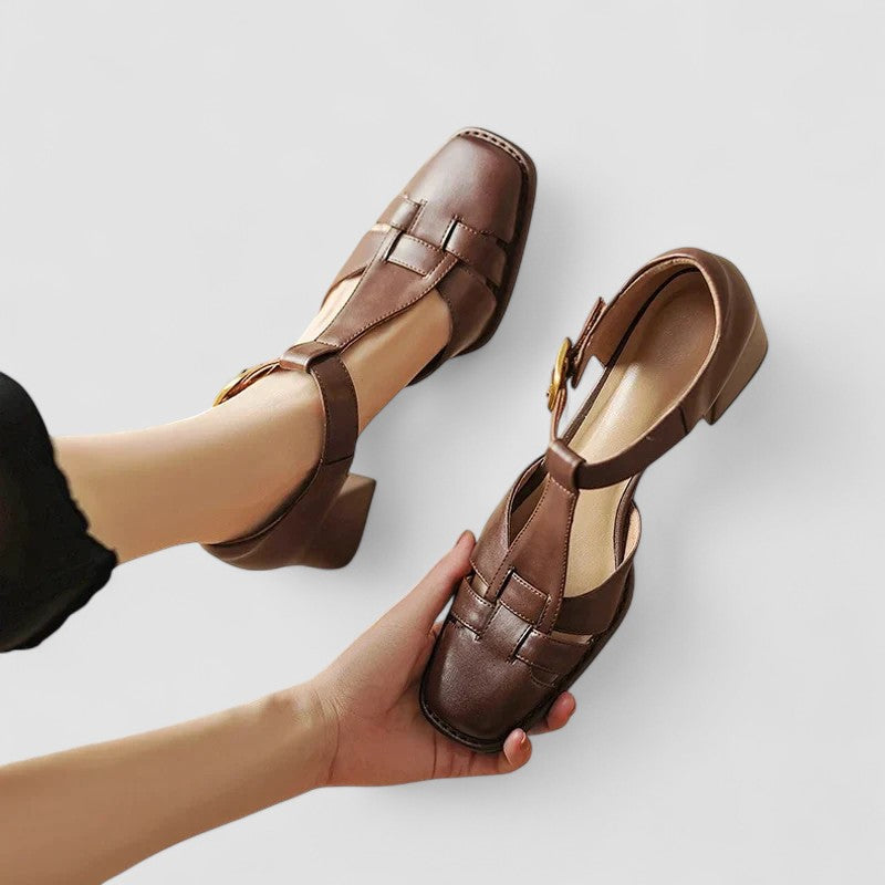 Scarlett | Orthopaedic T-Strap Block Heels