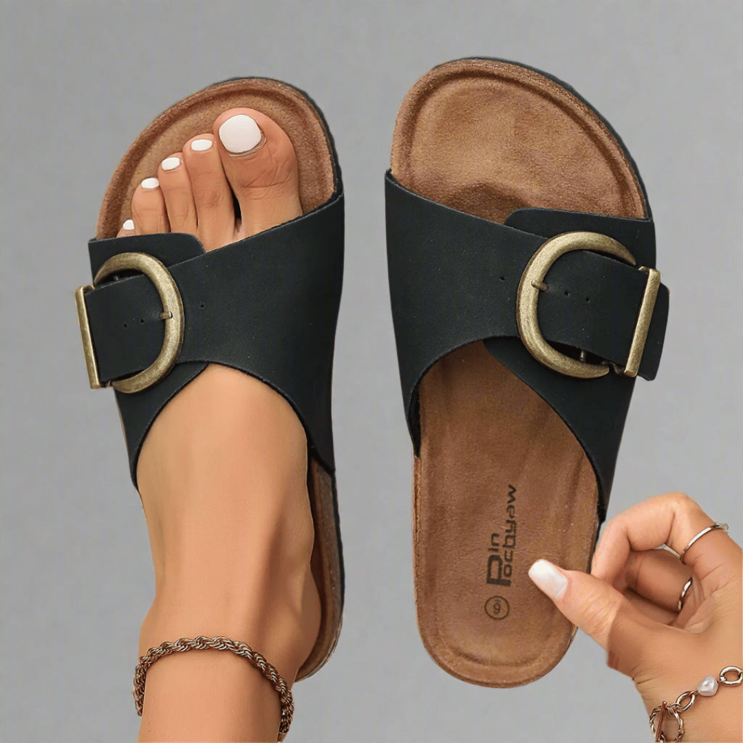 Sofia | Buckle Slide Sandals