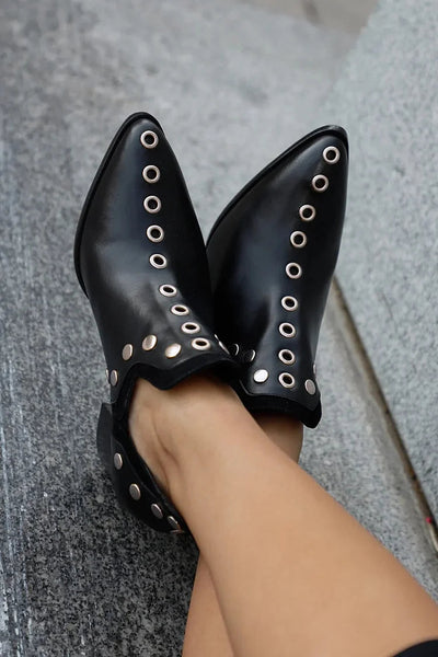 Sophia | Studded Ankle Boot with Wide Heel