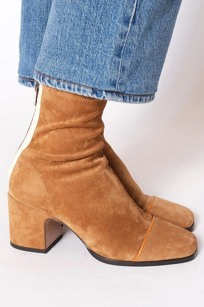 Sophia | Suede Zip-Up Ankle Boots