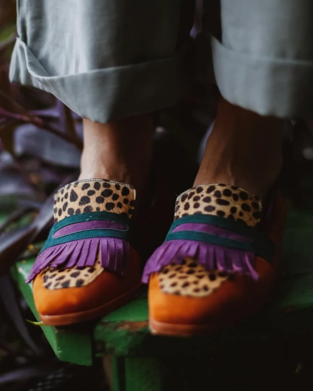 Sofia | Loafer with Fringes and Animal Print