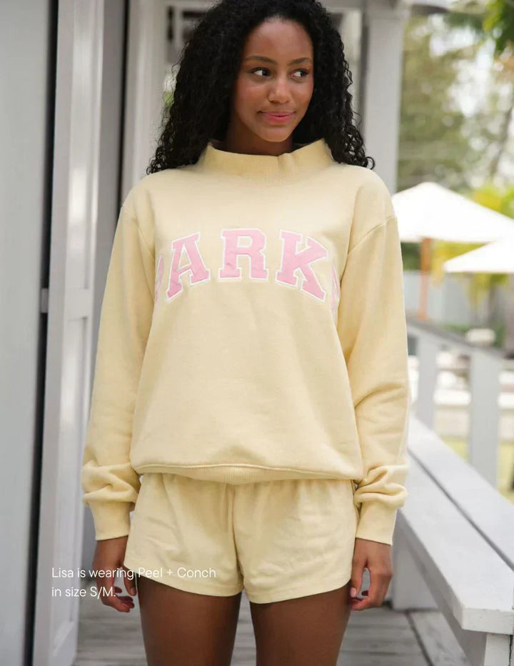 Varsity Sweatshirt Set Peel with Conch Letters