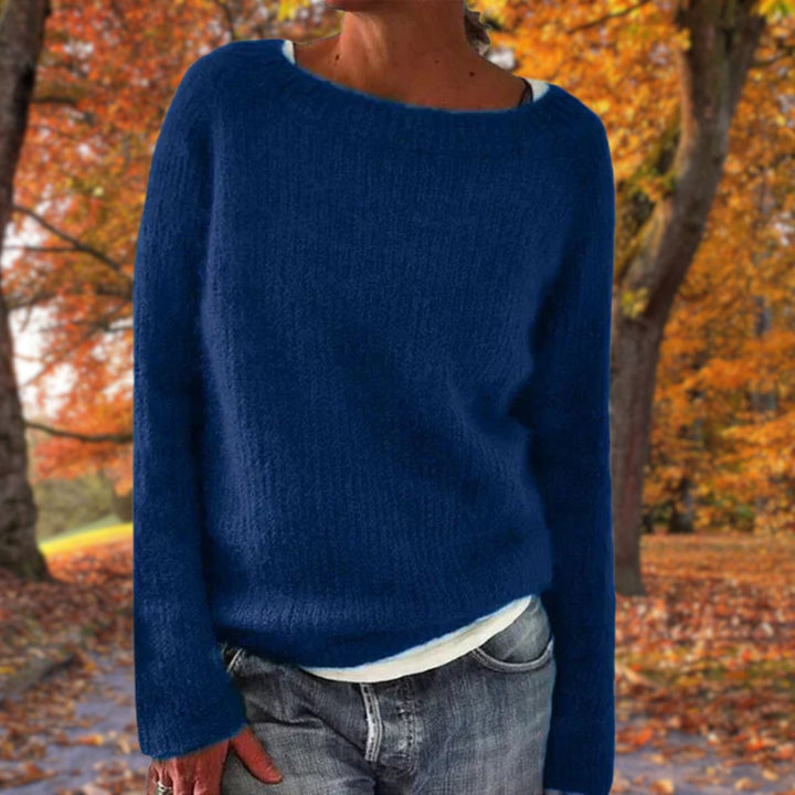 Women's Textured Knit Sweater with Drop Shoulders