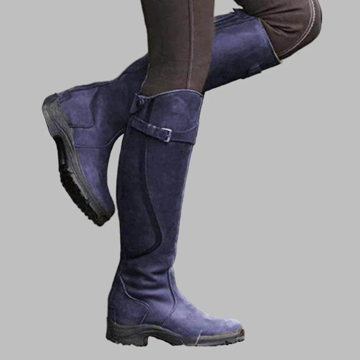 Women's Orthopaedic Leather Boots with Lace-Up Design