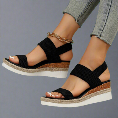 Sophia | Black Platform Sandals
