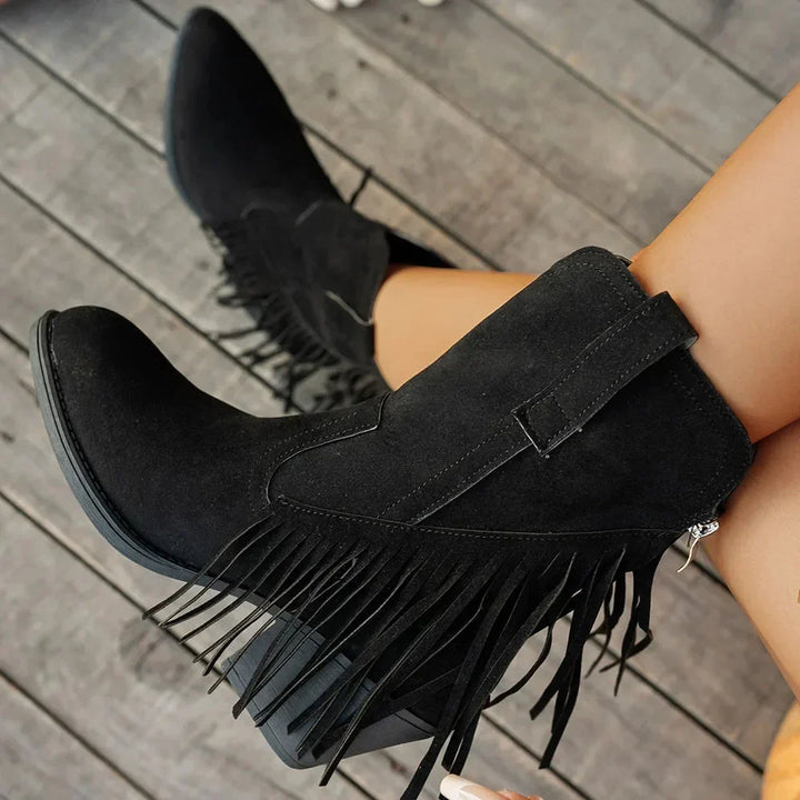 Firmine | Women's Fringed Western Ankle Boots