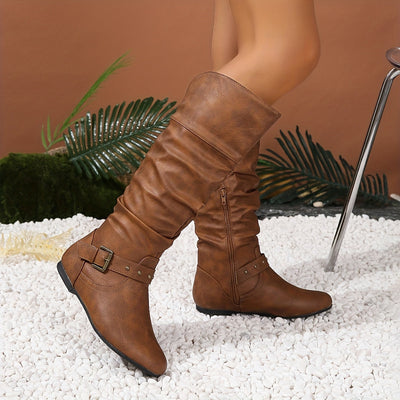 Sophie | Women's Knee-High Boots with Side Zipper