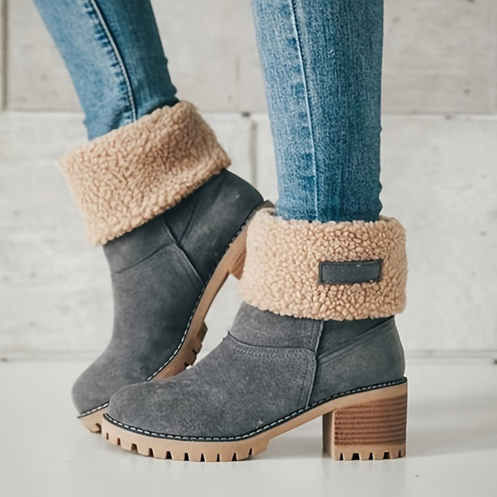 Leocadie | Women's Mid-Calf Boots with Fold-Over Cuff