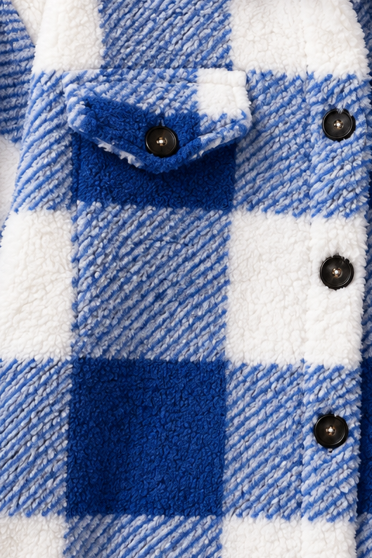 Colombe | Women's Buffalo Check Overshirt Jacket with Chest Pockets
