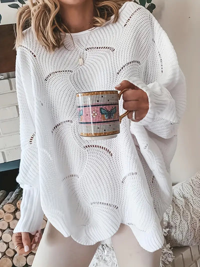 Amélie | Oversized Plain Knit Sweater