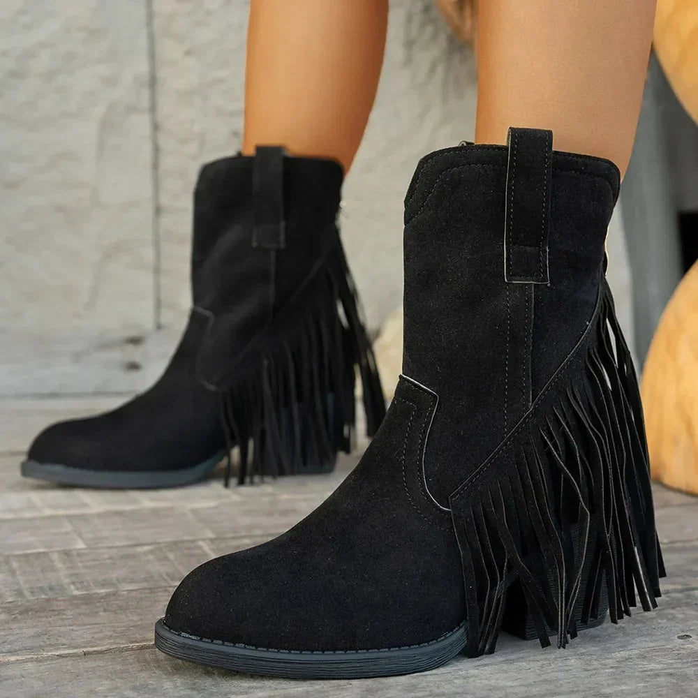 Firmine | Women's Fringed Western Ankle Boots